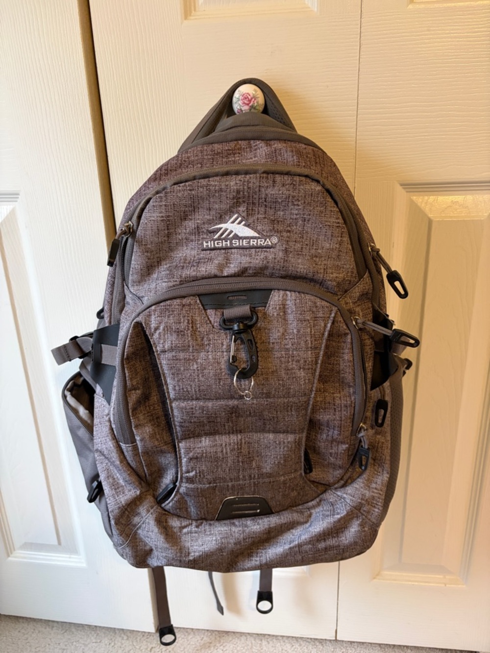 High Sierra Brown/Gray Textured Backpack